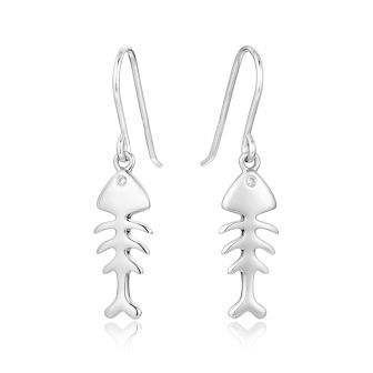 SS Fish Bone Earrings