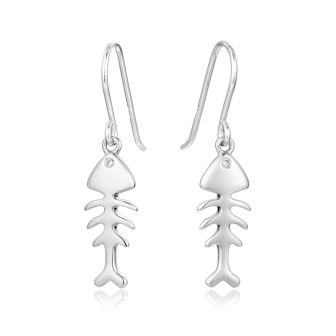 SS Fish Bone Earrings