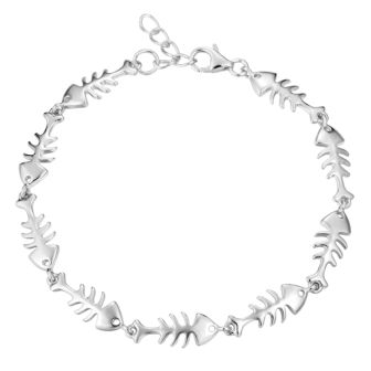 SS Fish Bone Bracelet