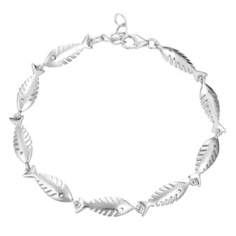 SS Fish Bone Bracelet