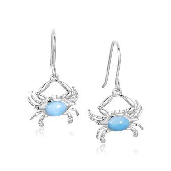 SS.Larimar Crab Earrings