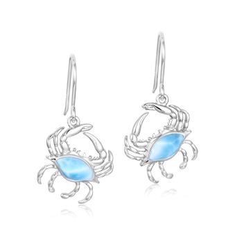 SS.Larimar Crab Earrings