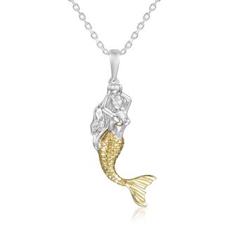 SS 14K 2T Mermaid Pendant