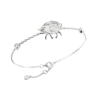 SS 925 Blue Crab Bracelet 6.5+1 IN