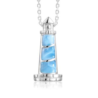 SS 925 Light House Larimar Pendant
