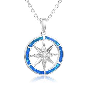 SS 925 Compass Opal Pendant