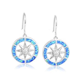 SS 925 Opal Compass Earrings