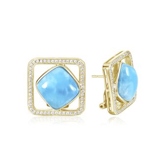 14 YG Larimar Earrings