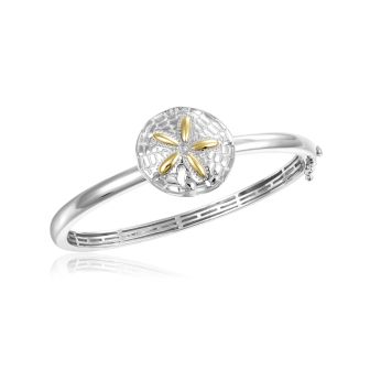 SS 14K 2T Sand Dollar Bangle