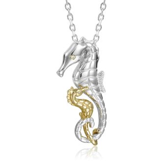 14KG 2T Seahorse Pendant WY