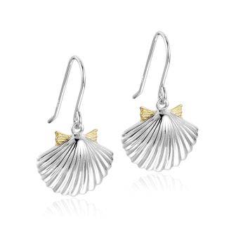 SS 14K 2T Sunshell Earrings
