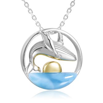 SS 14K 2T Humpback Whale Pendant