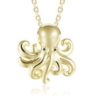 14KY Octopus Pendant