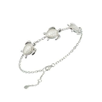 SS 925 Turtle Bracelet 6.5+1 IN