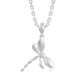 14K WG Dragonfly Pendant