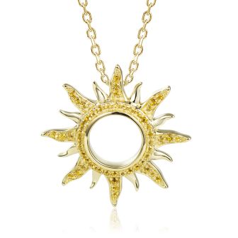 14K YG Sun Pendant