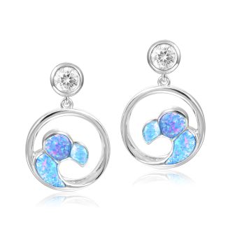 SS 925 Opal Wave Earrings