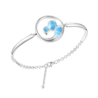 SS 925 Larimar Wave Bracelet