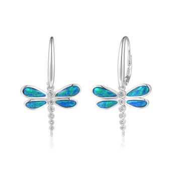 SS 925 Opal Dragon Earrings