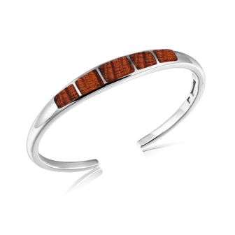 SS 925 Koa Wood Bangle