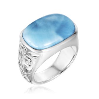 SS 925 Larimar Ring