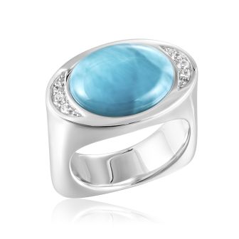 SS 925 Larimar Ring