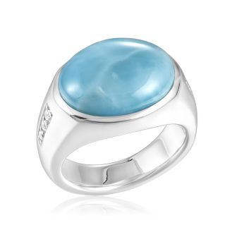 SS 925 Larimar Ring