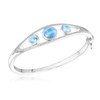 SS 925 Larimar Bangle