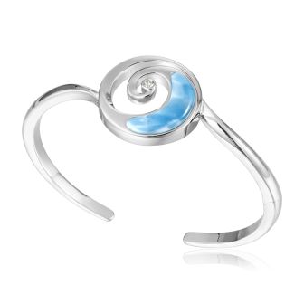 SS 925 Larimar Wave Bracelet