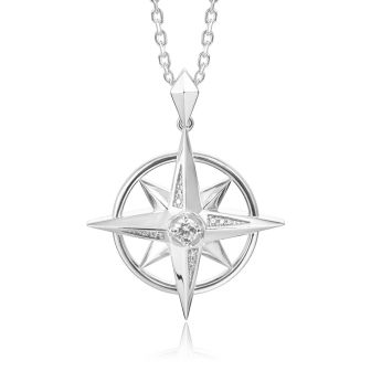 925 SS Compass Pendant