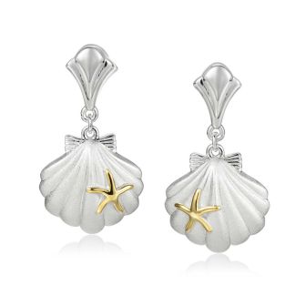 SS 925/14K YG Shell Earrings