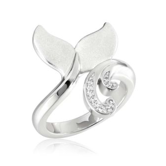 14K YG Larimar Whale Tail Ring