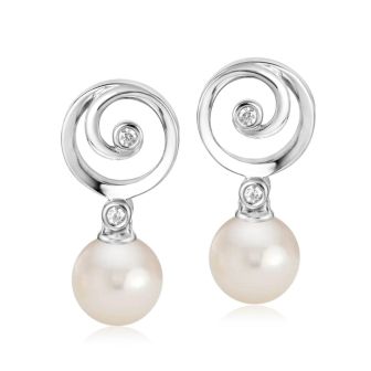 SS 925 FWP Wave Earrings